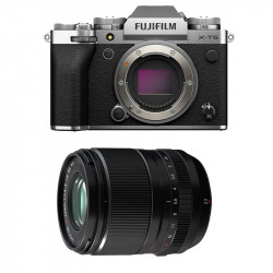 FUJIFILM Hybride X-T5 SILVER + Objectif Fujinon XF 23mm f/1.4 WR Garanti 3 ans