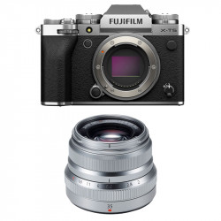 FUJIFILM Hybride X-T5 SILVER + Objectif Fujinon XF 35mm f/2 WR Garanti 3 ans