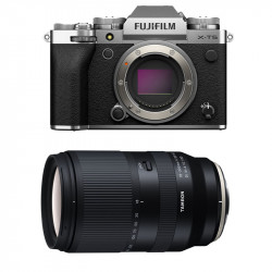 FUJIFILM Hybride X-T5 SILVER + Objectif TAMRON 18-300 mm f/3.5-6.3 Di III-A VC VXD Garanti 3 ans