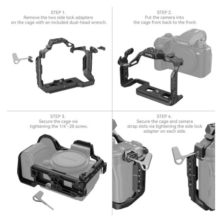 SMALLRIG Cage “Black Mamba” pour Panasonic LUMIX S5 II - 4023