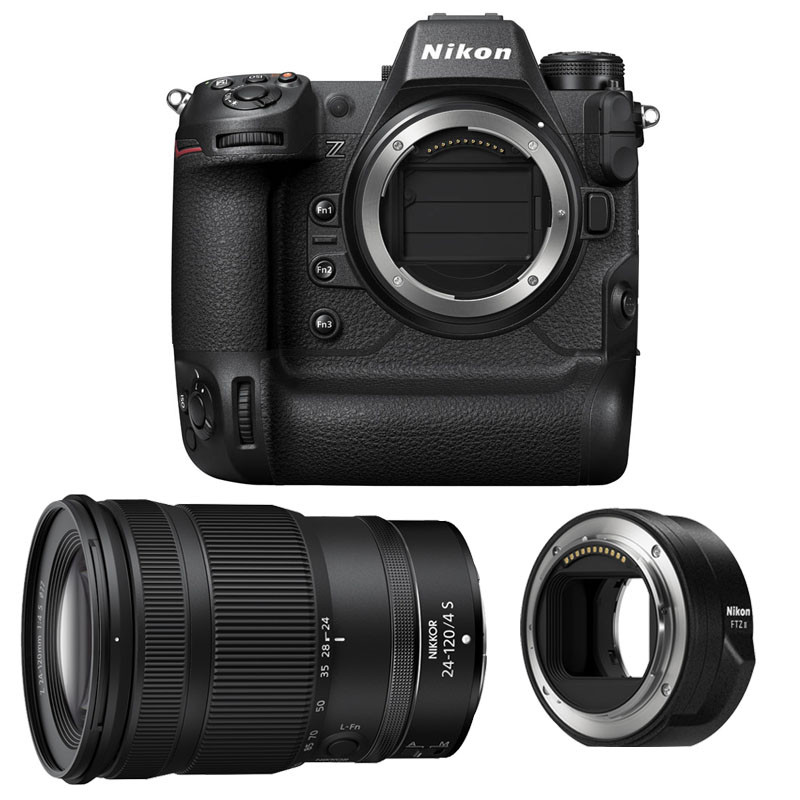 NIKON Hybride Z9 + Objectif Z 24-120mm f/4 S Garanti 3 ans + Adaptateur FTZ II