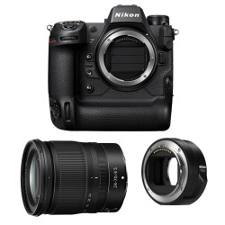 NIKON Hybride Z9 + Objectif Z 24-70mm f/4 S Garanti 3 ans + Adaptateur FTZ II