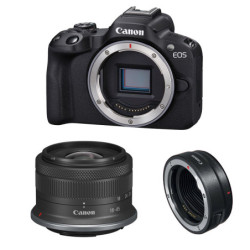 CANON EOS R50 + RF-S 18-45mm f/4.5-6.3 IS STM Garanti 3 ans + Bague EF-EOS R