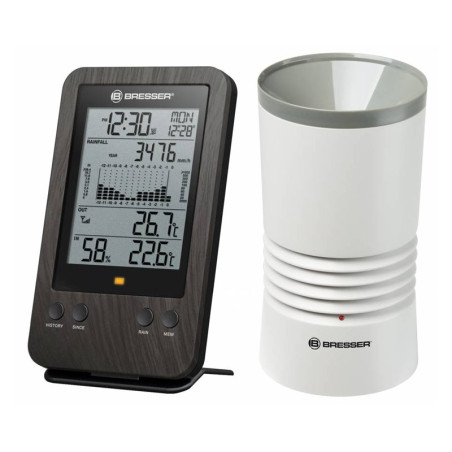 BRESSER Pluviomètre Professionnel WTW aspect bois - 7002533
