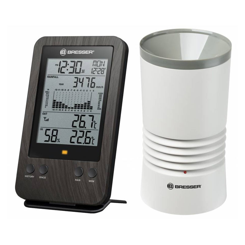 BRESSER Pluviomètre Professionnel WTW aspect bois - 7002533