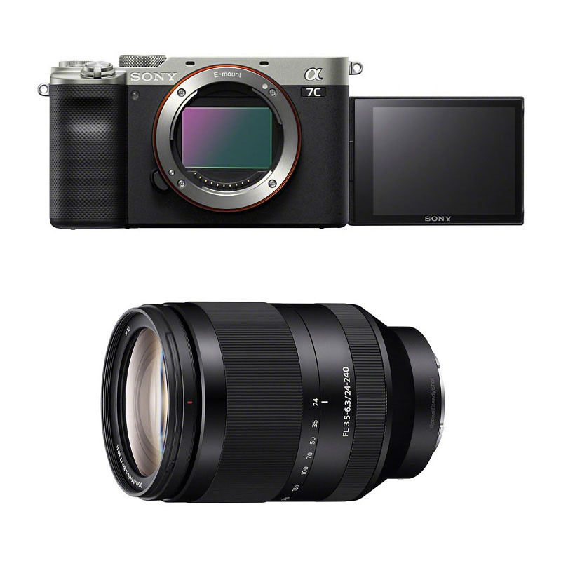 SONY Hybride ALPHA 7C SILVER + Objectif FE 24-240 Garanti 3 ans