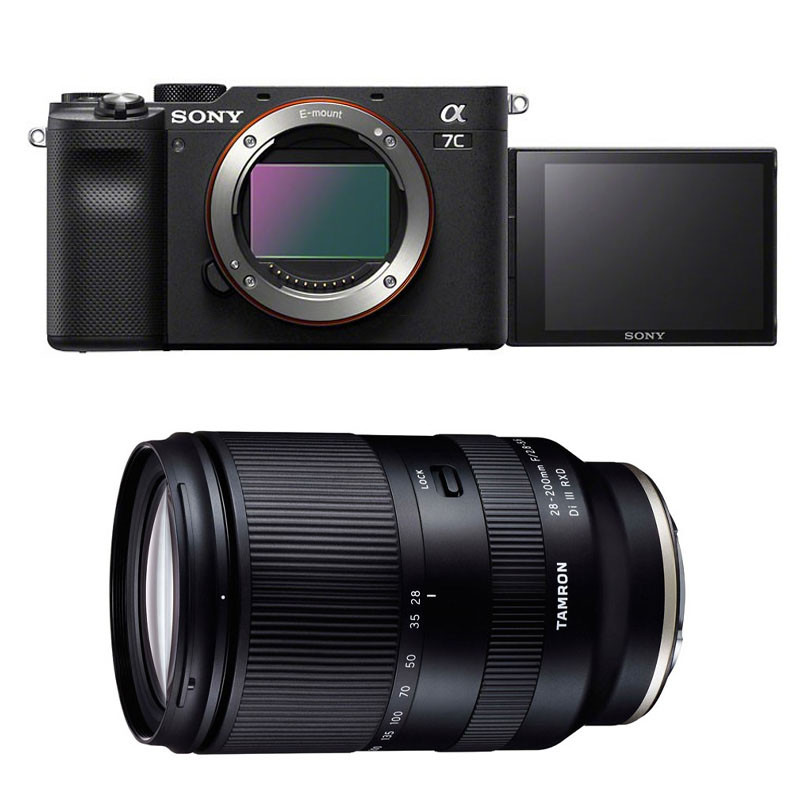 SONY Hybride ALPHA 7C NOIR + Objectif TAMRON 28-200 f/2.8-5.6 SONY Hybride FE Garanti 3 ans