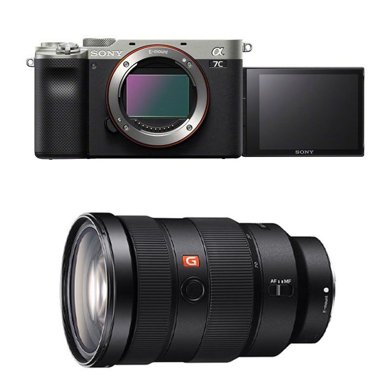 SONY Hybride ALPHA 7C SILVER + Objectif FE 24-70 f/2.8 GM Garanti 3 ans