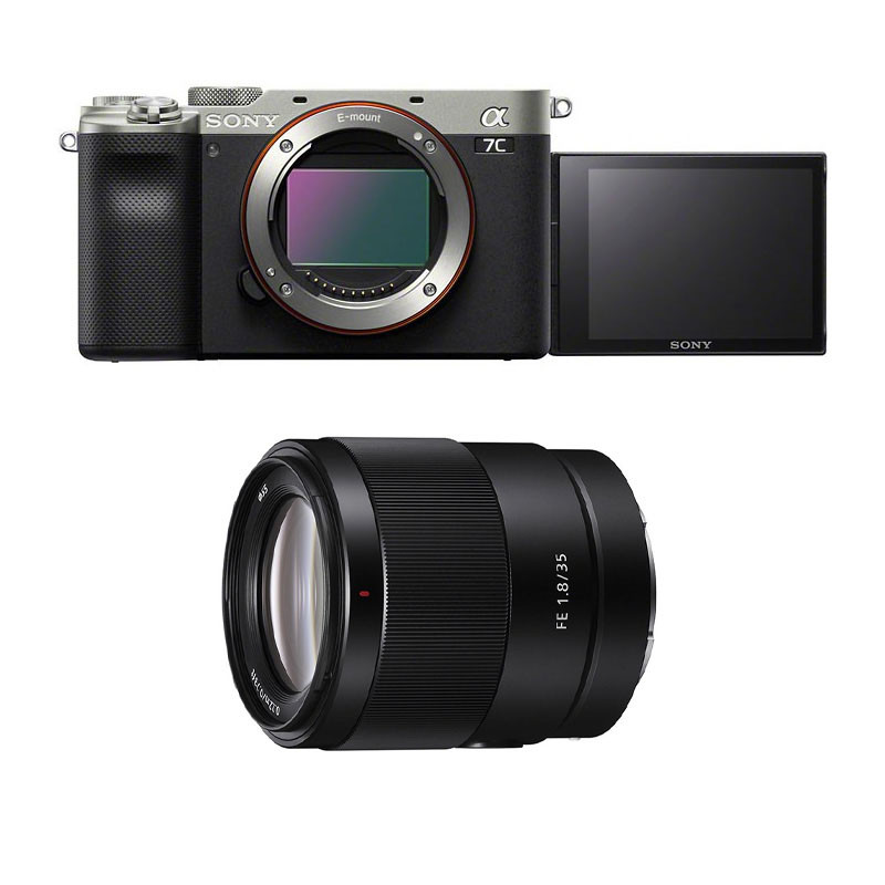 SONY Hybride ALPHA 7C SILVER + Objectif FE 35mm f/1.8 Garanti 3 ans