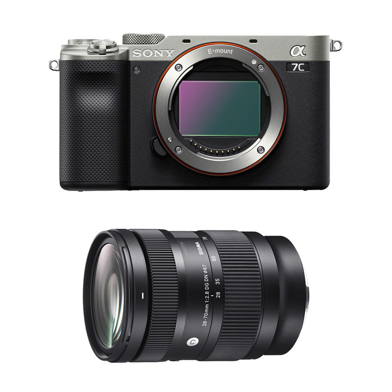 SONY Hybride ALPHA 7C SILVER + Objectif SIGMA 28-70mm f/2.8 DG DN Contemporary Garanti 3 ans