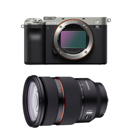 SONY Hybride ALPHA 7C SILVER + Objectif SAMYANG AF 24-70mm f/2.8 SONY Hybride FE Garanti 3 ans
