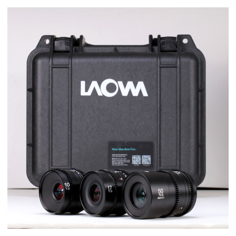 LAOWA MFT Ciné Kit 10mm + 17mm + 50mm macro