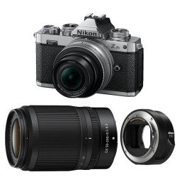 NIKON Hybride Z fc + Objectif Z 16-50 Silver + Objectif Z 50-250 Garanti 3 ans + Adaptateur FTZ II