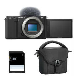SONY ALPHA ZV-E10 NOIR NU Garanti 3 ans + Sac + SD 8 Go