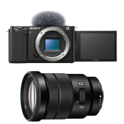 SONY Hybride ALPHA ZV-E10 NOIR + Objectif 18-105mm G f/4 Garanti 3 ans