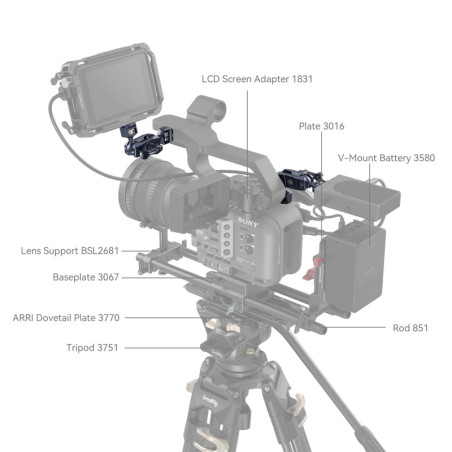 SMALLRIG Magic Arm pour Sony FX6 / FS5 / FS5 II - 4123