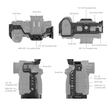 SMALLRIG Cage pour Panasonic LUMIX S5 II - 4022