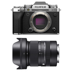 FUJIFILM Hybride X-T5 SILVER + Objectif SIGMA 18-50mm f/2.8 DC DN Contemporary Garanti 3 ans