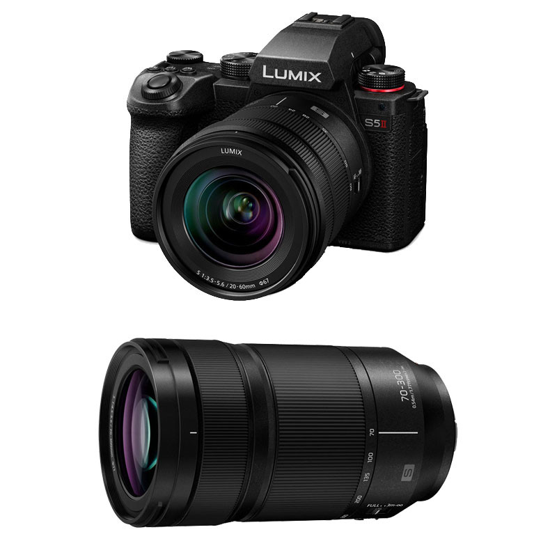 PANASONIC Hybride LUMIX S5 MARK II + Objectif 20-60mm f/3.5-5.6 + Objectif 70-300mm f/4.5-5.6