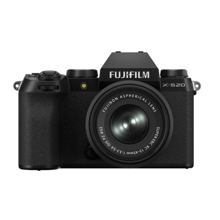 FUJIFILM Hybride X-S20 NOIR + Objectif Fujinon XC 15-45mm F3.5-5.6 OIS Pancake Power Zoom Garanti 3 ans