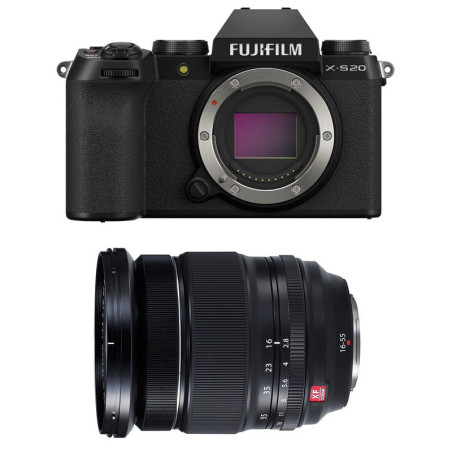 FUJIFILM Hybride X-S20 NOIR + Objectif Fujinon XF 16-55mm f/2.8 R LM WR Garanti 3 ans