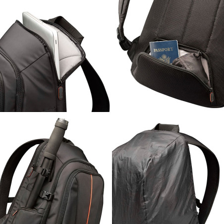 CASE LOGIC Sac à dos noir et rouge - DCB309K