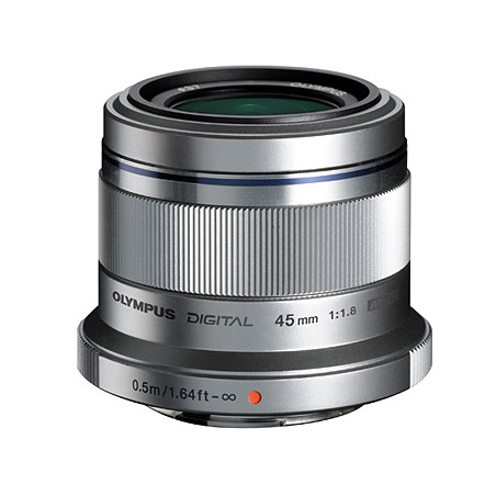 OLYMPUS Objectif M.ZUIKO 45mm f/1.8 Silver Garanti 2 ans