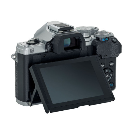OLYMPUS Hybride OM-D E-M10 IV SILVER + Objectif 14-42 Pancake Zoom EZ SILVER Garanti 3 ans