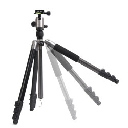 STARBLITZ Kit trépied 2 en 1 aluminium 4 sections en gris