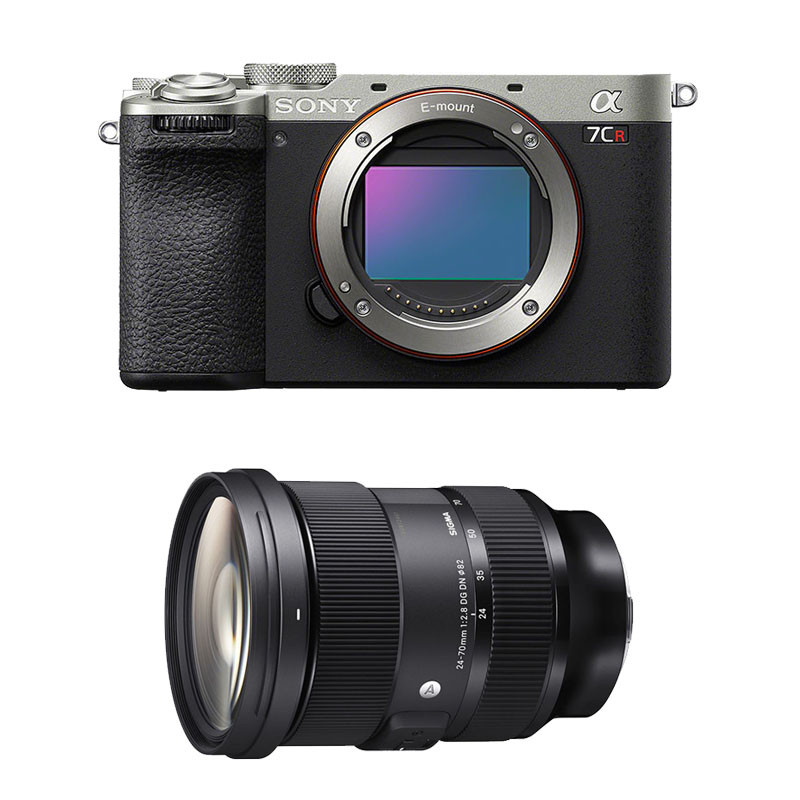 SONY Hybride ALPHA 7C R SILVER + Objectif SIGMA 24-70 f/2.8 Art DG DN II SONY Hybride FE Garanti 3 ans