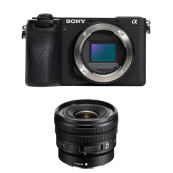 SONY Hybride ALPHA 6600 NOIR + Objectif SEL E PZ 10-20mm f/4 Garanti 3 ans