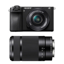 SONY Hybride ALPHA 6700 NOIR + Objectif 16-50mm PZ f/3-5.5-6 + Objectif 55-210mm f/ 4.5-6.3 Garanti 3 ans