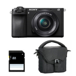 SONY Hybride ALPHA 6700 NOIR + Objectif 16-50mm PZ f/3-5.5-6 Garanti 3 ans + Sac + SD 8 Go