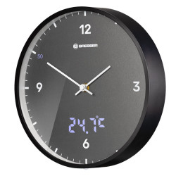 BRESSER MyTime LEDsec Horloge murale 24 cm - anthracite 8020215MGU000