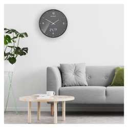 BRESSER MyTime LEDsec Horloge murale 24 cm - anthracite 8020215MGU000