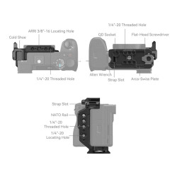 SMALLRIG 4337 demi cage pour sony a6700/6600/6500/6400