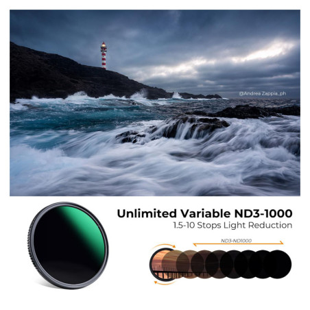 K&F Filtre Nano D series VND ND3-1000 multicouches 72mm