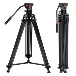 K&F Trepied video Aluminium + rotule 360