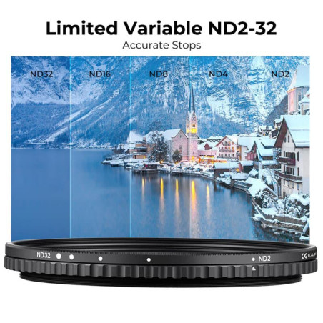 K&F Filtre Nano X Variable ND2-ND32 62mm