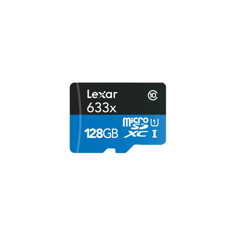 LEXAR Carte Micro-SDXC 128 Go 633x avec adaptateur / lecteur de Carte
