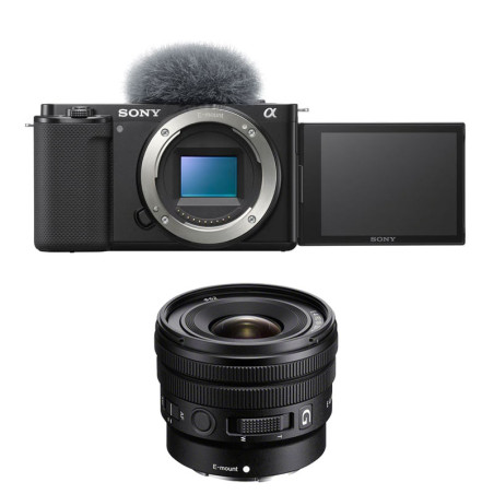 SONY Hybride ALPHA ZV-E10 NOIR + Objectif SEL E PZ 10-20mm f/4 Garanti 3 ans