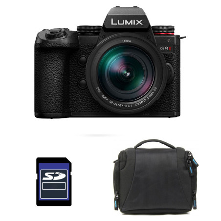 PANASONIC Hybride LUMIX G9 II Noir + Objectif G Vario 12-60mm f/2.8-4.0 Garanti 3 ans + Sac et Carte SD 4 Go