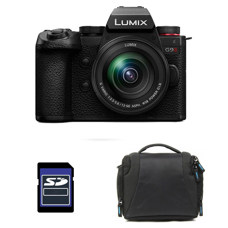 PANASONIC LUMIX G9 II + 12 60 f3.5 5.6 + Sac et Carte SD 4 Go Neuf