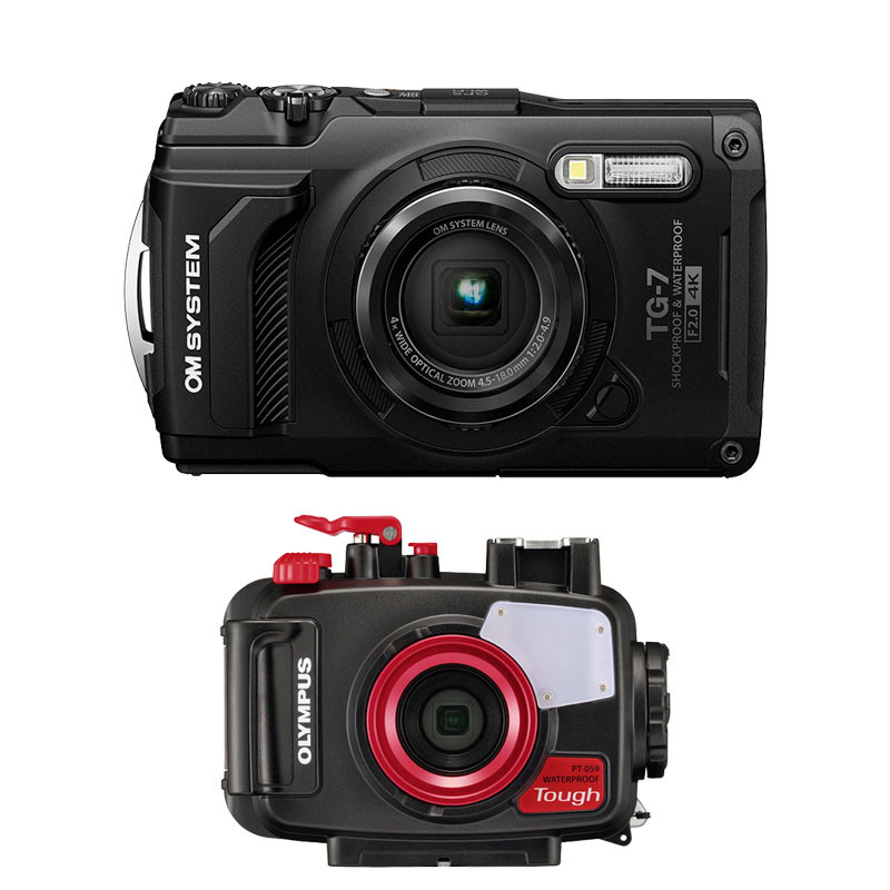 OLYMPUS compact étanche TG7 Noir Garanti 2 ans + Caisson étanche PT059