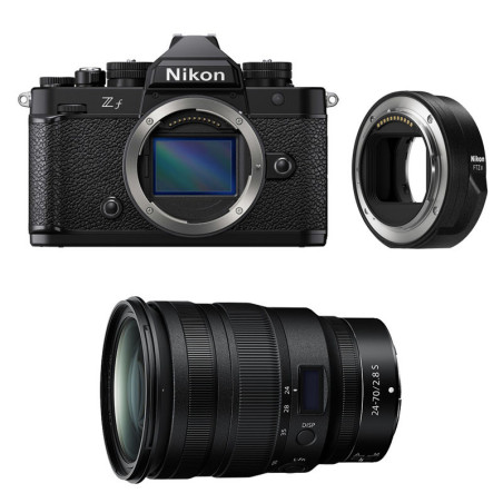 NIKON Hybride Zf noir + Objectif Z 24-70mm f/4 S Garanti 3 ans + Adaptateur FTZ II
