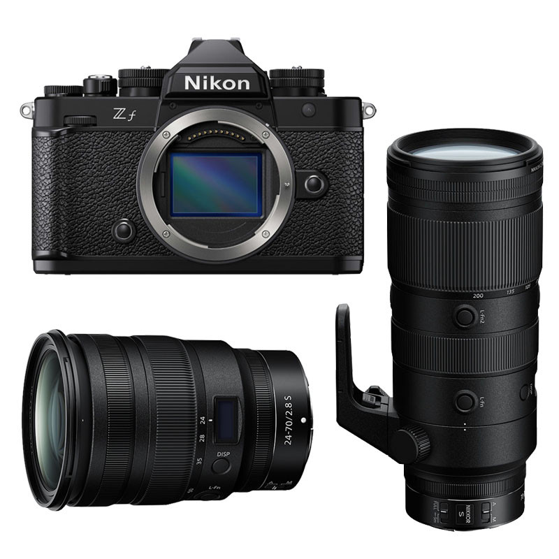 NIKON Hybride Zf noir + Objectif Z 24-70mm f/2.8 S + Z 70-200mm f/2.8 VR S Garanti 3 ans