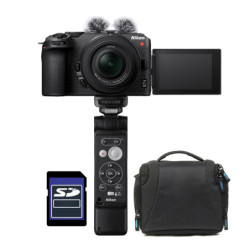 NIKON Z30 + 16-50 Garanti 3 ans + Sac + Carte SD 8 Go Kit Vlogger avec Minitrépied + micro et LED