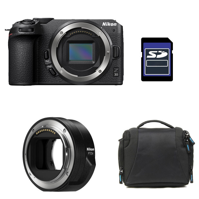 NIKON Z30 NU Garanti 3 ans + Sac + Carte SD 8 Go + Adaptateur FTZ II