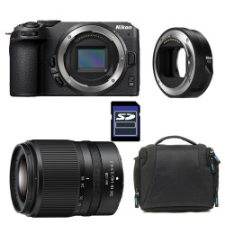 NIKON Z30 + Z 18-140 Garanti 3 ans + Sac + Carte SD 8 Go + Bague FTZ II