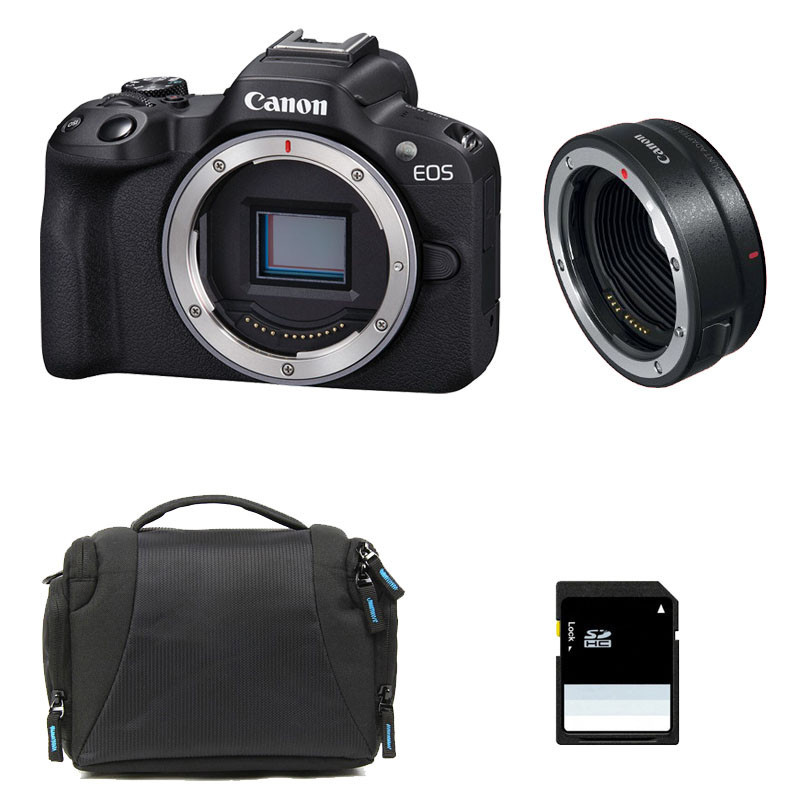 CANON EOS R50 Garanti + Sac + Carte SD 8 Go + Bague EF EOS R